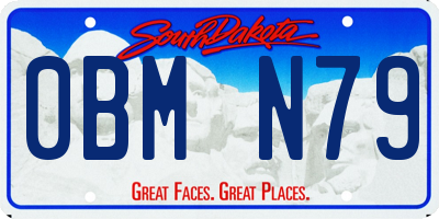 SD license plate 0BMN79