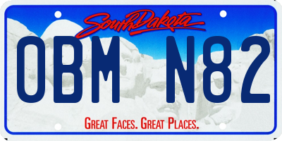 SD license plate 0BMN82