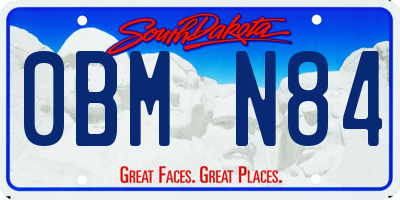 SD license plate 0BMN84