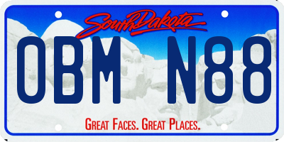 SD license plate 0BMN88
