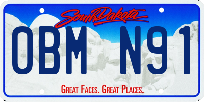 SD license plate 0BMN91