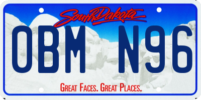 SD license plate 0BMN96