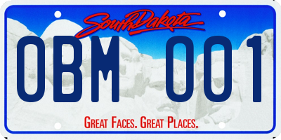 SD license plate 0BMO01
