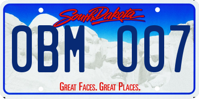 SD license plate 0BMO07