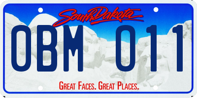 SD license plate 0BMO11