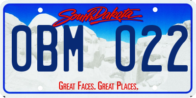 SD license plate 0BMO22