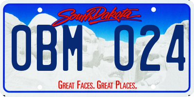 SD license plate 0BMO24