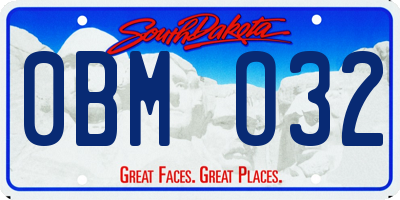 SD license plate 0BMO32
