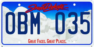 SD license plate 0BMO35