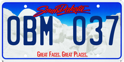SD license plate 0BMO37