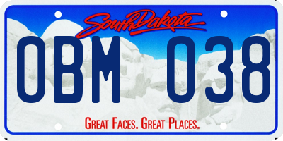 SD license plate 0BMO38