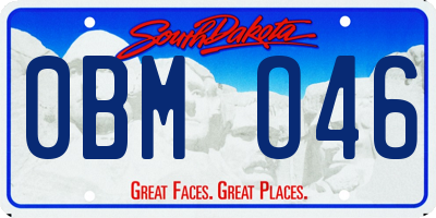 SD license plate 0BMO46
