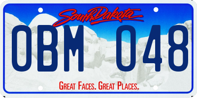 SD license plate 0BMO48