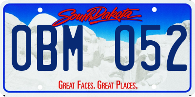 SD license plate 0BMO52