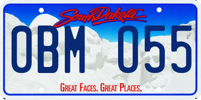 SD license plate 0BMO55