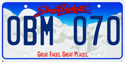 SD license plate 0BMO70