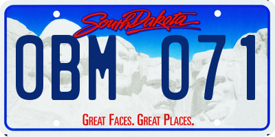SD license plate 0BMO71