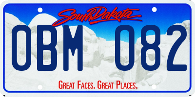 SD license plate 0BMO82