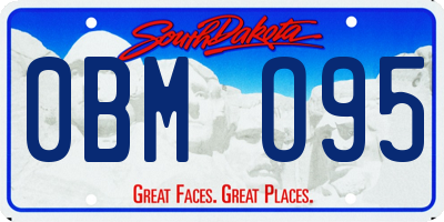 SD license plate 0BMO95