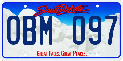 SD license plate 0BMO97
