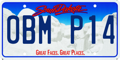 SD license plate 0BMP14