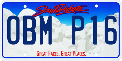 SD license plate 0BMP16
