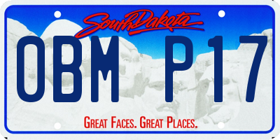 SD license plate 0BMP17