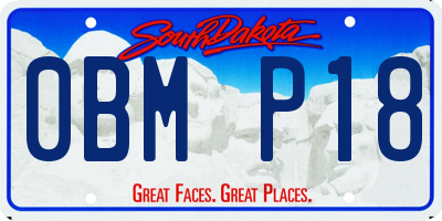 SD license plate 0BMP18