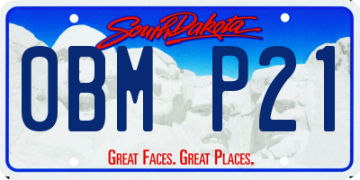 SD license plate 0BMP21