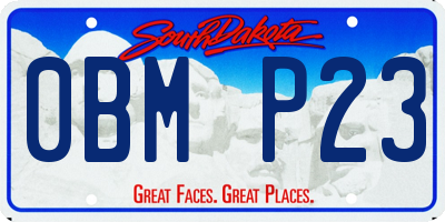SD license plate 0BMP23