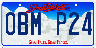 SD license plate 0BMP24
