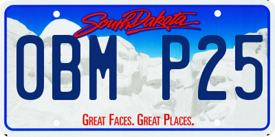 SD license plate 0BMP25