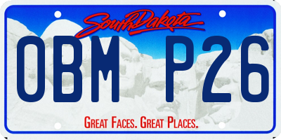 SD license plate 0BMP26