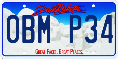 SD license plate 0BMP34