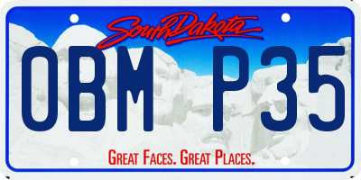 SD license plate 0BMP35