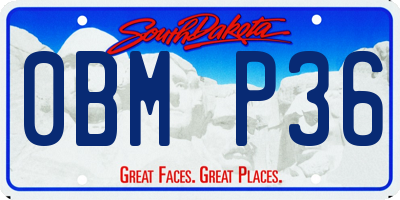 SD license plate 0BMP36