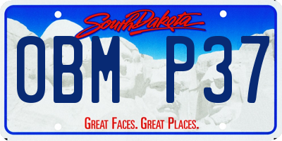 SD license plate 0BMP37