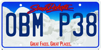 SD license plate 0BMP38