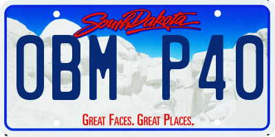 SD license plate 0BMP40