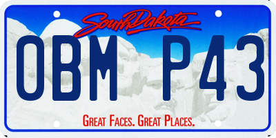 SD license plate 0BMP43