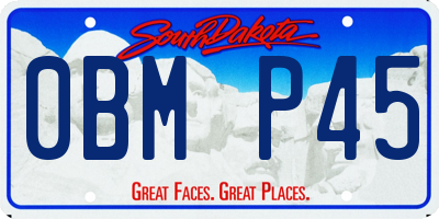 SD license plate 0BMP45