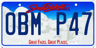SD license plate 0BMP47