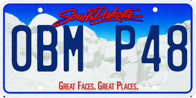 SD license plate 0BMP48
