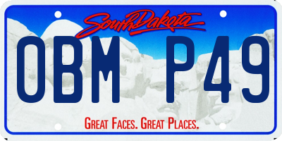 SD license plate 0BMP49