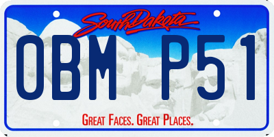 SD license plate 0BMP51