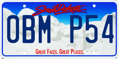 SD license plate 0BMP54