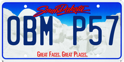 SD license plate 0BMP57