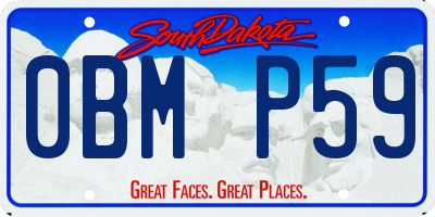 SD license plate 0BMP59