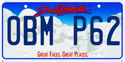 SD license plate 0BMP62