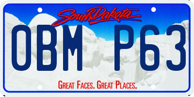 SD license plate 0BMP63